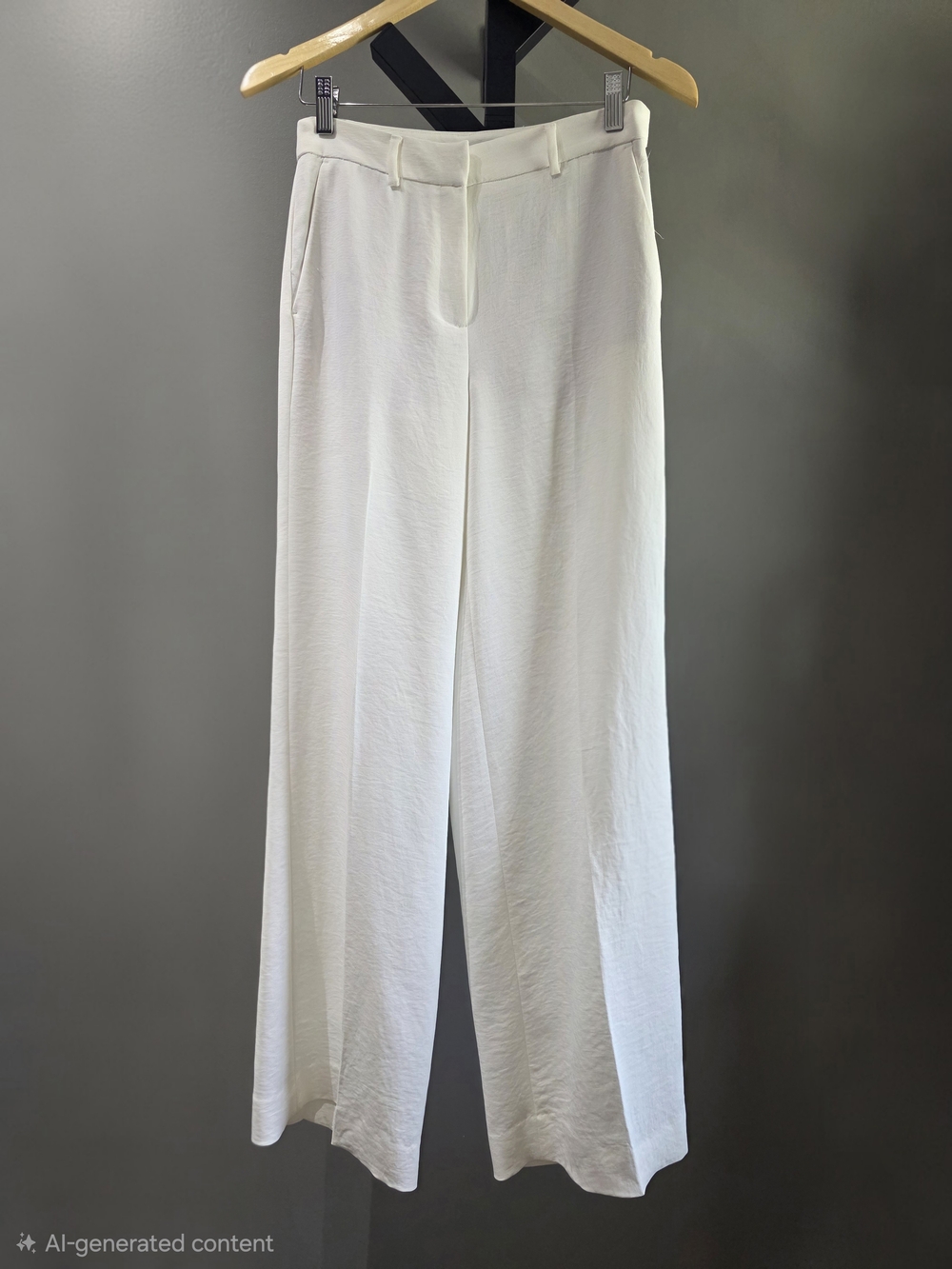 RW&CO. Wide-Leg White Dress Pants